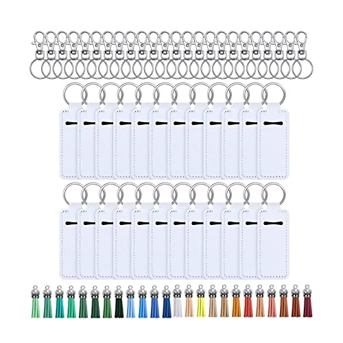 Haiki 72pcs Sublimation Blanker Lippenstifthalter Schlüsselbund Beinhaltet Rotierende Hummerschnalle Leder Bunte Quasten Keyrings Haiki 72pcs Sublimation Blanker Lippenstifthalter Schlüsselbund Beinhaltet Rotierende Hummerschnalle Leder Bunte Quasten Keyrings von Haiki