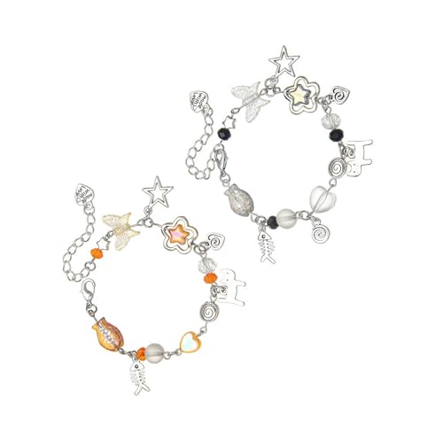 Haiki Cool Punk Themeed Armband Charme Armband Mode Handgelenk Schmuck Handgefertigtes Perlenarmband Mode Kettenarmband Für Mädchen von Haiki
