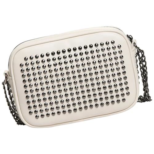 Haiki Leder Umhängetasche Crossbody Geldbörsen Für Frauen Mode Crossbody Taschen Mit Kettengurt Quadrat Satchel Handtasche Geschenke Leder Schulterbaus Für Frauen von Haiki