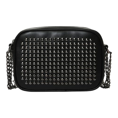 Haiki Leder Umhängetasche Crossbody Geldbörsen Für Frauen Mode Crossbody Taschen Mit Kettengurt Quadrat Satchel Handtasche Geschenke Leder Schulterbaus Für Frauen von Haiki