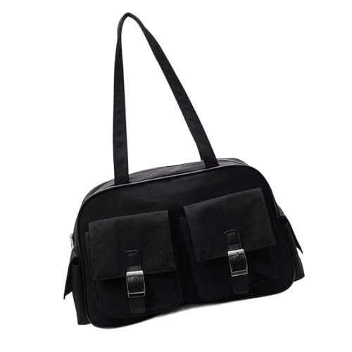 Haiki Stilvolle Achselbeutel Mit Mehreren Fächern Praktische Nylon Stoff Schulter Leichte Handtasche Täglich Verwenden Praktische Nylonpendler von Haiki