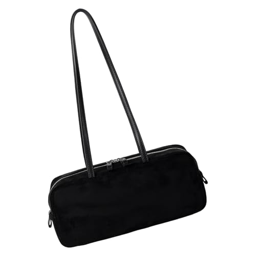 Haiki Stilvolle Vintage Umhängetasche Weiche Suedes Retro Design Unterarmgeldbeutel Handtasche Für Frauen Lässig Outfit Weiche Handtasche von Haiki