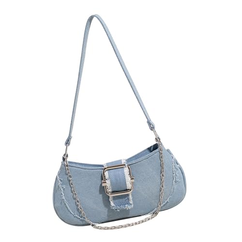 Haiki Trendy Jeans Satchel Handtasche Leichte Unterarmtasche Täglich Verwenden Praktische Umhängetaschen Mehrzweckabendsäcke Freizeitumhängentasche Täglich Gebrauch von Haiki