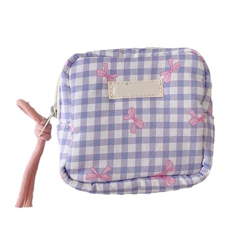 Kompakte Reise-Kosmetiktasche, stilvolles quadratisches Muster, Make-up-Tasche für Damen und Mädchen, stabile Aufbewahrungstasche, Mehrzweck-Pflegebeutel, a von Haiki