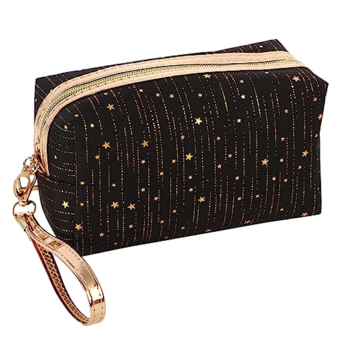 Kosmetiktasche für Damen, Sterne-Make-up-Tasche, Reise-Kulturbeutel, tragbare Make-up-Tasche, Kosmetikerin, Schwarz Kosmetiktasche für Damen, Sterne-Make-up-Tasche, Reise-Kulturbeutel, tragbare Make-up-Tasche, Kosmetikerin, Schwarz von Haiki