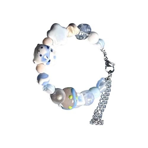 Lebendiges Perlenschmuckarmband Verstellbares Handchain Casual Everyday Accessoire Statement Handgelenk Schmuck Für Frauen Trendy Perlen Verstellbares Armband von Haiki