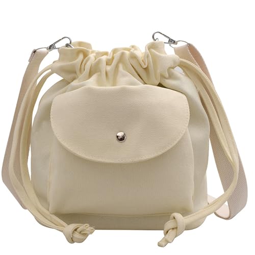 Mehrzweck Unisex Draw String Bag Handheld Crossbody Design Canvas Stoff Für Wanderarbeit Pendeln Sie Wichtige Crossbody Bucket Geldbörse von Haiki