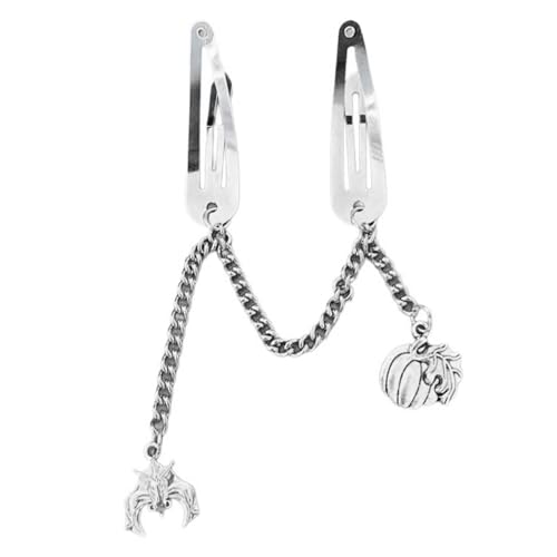 Metall-Haarspange mit Totenkopf-Motiv, 2000er-Jahre-Mädchen-Haarnadel, Haarstyling-Werkzeug für Sidebang-Haar, modisch, Gothic-Kopfschmuck von Haiki