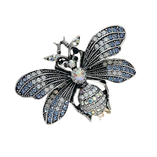 Modische Brosche mit Kristallen, Motten-Schmetterling, Retro-Stil, Legierung, Insekten-Brosche, Schmuck, Erwachsene, Retro-Brosche mit Kristallen von Haiki