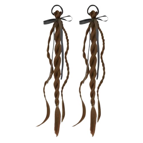 Pferdeschwanzgeflecht Haarverlängerung Für Frauen Mädchen Schnellfrisur Perücken Geflecht Haarband Mit Hitzebeständigen Synthetischen Fasern von Haiki