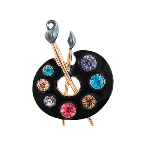 Strasssteine ​​Brosche Glänzende Emaillierte Leinwand Mit Kristallen Vielseitig Unisex Zink Legierung Accessoire Für Tägliche Verschleiß Unisex Emaell Pin von Haiki