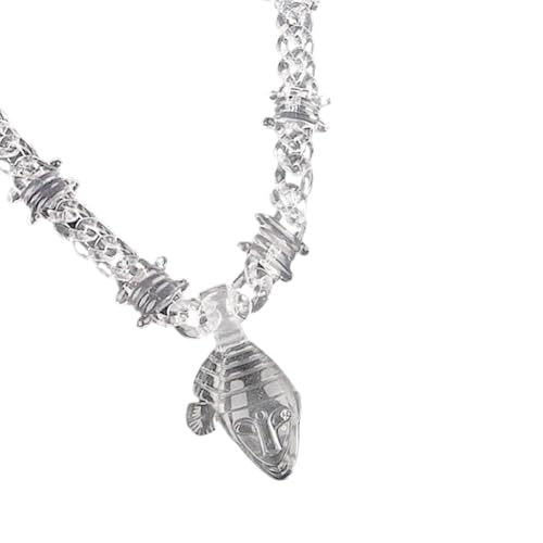 Trendy Big Clear Clear Acryl Anhänger Halskette Frauen Trendy Halskette Acryl Textur Für Alltägliche Verschleiß Und Besondere Anlässe Modezubehör von Haiki