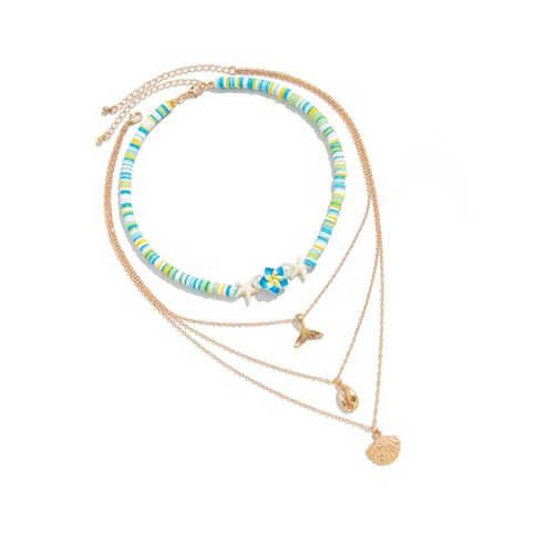 Weiche Keramikperlen Halskette Für Frauen Verstellbare Mehrschichtige Halskette Natürlicher Strandschmuck Mode Schmuck Weiche Keramikperlen Halskette Für Frauen Verstellbare Mehrschichtige Halskette Natürlicher Strandschmuck Mode Schmuck von Haiki