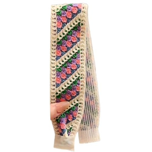 Weiches Acryl-Strick-Stirnband für Erwachsene mit verstellbarem Strick-Blumen-Stirnband, Stickerei für Mode-Enthusiasten Weiches Acryl-Strick-Stirnband für Erwachsene mit verstellbarem Strick-Blumen-Stirnband, Stickerei für Mode-Enthusiasten von Haiki