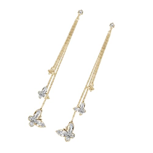 Zarter 8 Cm Kristall Schmetterling Drop Ohrringe Benutzerfreundlich Kirche Quasten Schmuck Für Party Hochzeitsanlässe Sprudelkristall Schmetterling von Haiki
