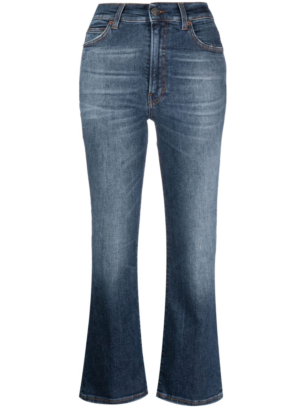 Haikure Halbhohe Cropped-Jeans - Blau von Haikure