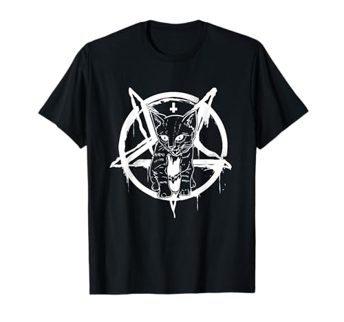 Satan Cat Shirt - Okkultes Satanic Lucifer Geschenk Damen Herren T-Shirt von Hail Satan Shirt by Crush Retro