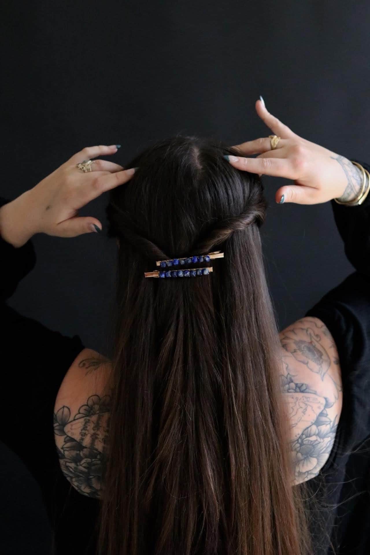 Lapis Lazuli Haarspangen, Haarnadeln, Edelstein Braut Hochzeit Geschenk Für Sie, Witchy, Göttin, Königin von HailGraceDesigns