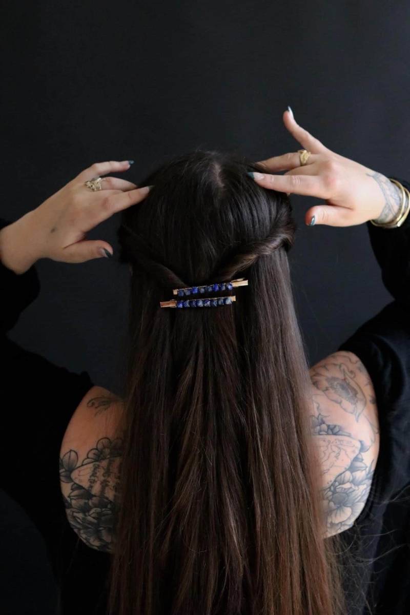 Lapis Lazuli Haarspangen, Haarnadeln, Edelstein Braut Hochzeit Geschenk Für Sie, Witchy, Göttin, Königin Lapis Lazuli Haarspangen, Haarnadeln, Edelstein Braut Hochzeit Geschenk Für Sie, Witchy, Göttin, Königin von HailGraceDesigns