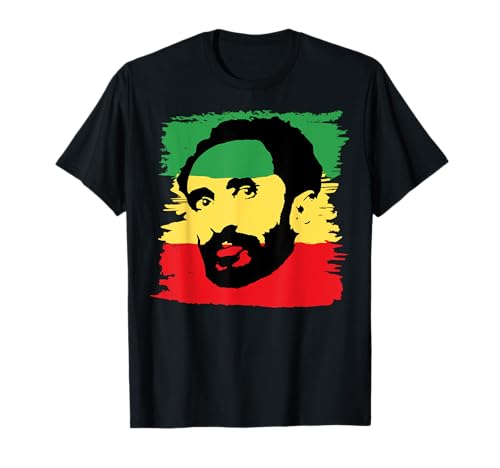Kaiser Haile Selassie Reggae Kleidung für Damen Herren Rasta T-Shirt Kaiser Haile Selassie Reggae Kleidung für Damen Herren Rasta T-Shirt von Haile Selassie Kunst Äthiopien Rastafari Jah
