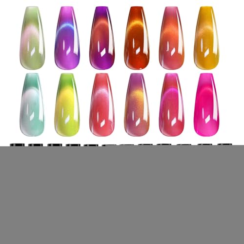 Gel Nagellack,Katzenauge Serie Nagellack | 12 Teile Maniküre Set Für Damen Kinder Zuhause Salon Reise Hochzeit Party Anwender Anfänger von Hailerio