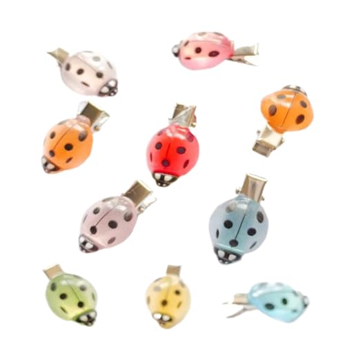 Haarspangen Niedlich - Niedliche Marienkäfer Haarclips 10 Stück - Leuchtende Haarschmuck Clips Deko für Mädchen Teenager Frauen Schule Alltag Party Outdoor Kinder von Hailerio