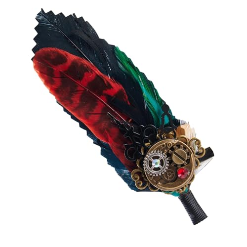 Hailerio Federnadel für Hut, Feder-Reversnadel,Kleidung Schmuck Broschen - Multifunktionale Broschennadeln für Damen und Herren, dekorative Haarnadeln, Gothic-Broschennadeln von Hailerio