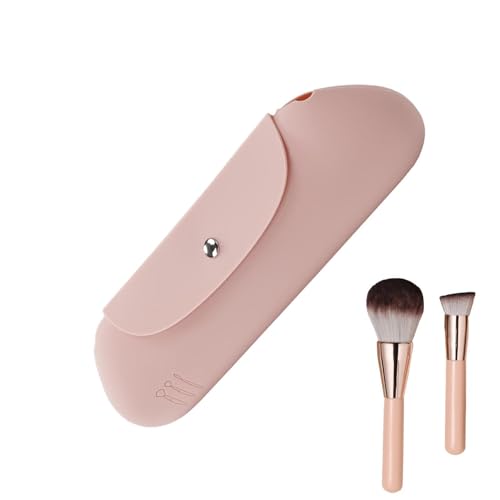 Hailerio Silikon-Make-up-Pinsel-Organizer, Make-up-Tools Organizer mit Magnetverschluss, Kosmetik-Aufbewahrungstasche, Make-up-Tasche, Gesichtspinsel-Etui für Kosmetik-Werkzeuge, Refer to von Hailerio