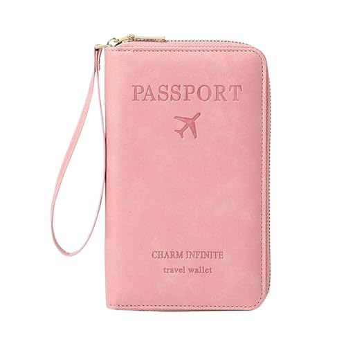 Reisepasshülle, PU Leder Passhalter Mit Mehreren Kartenfächern, wasserdichte Tasche & Dokumentenorganizer Kompakt Für Reise Damen Herren von Hailerio