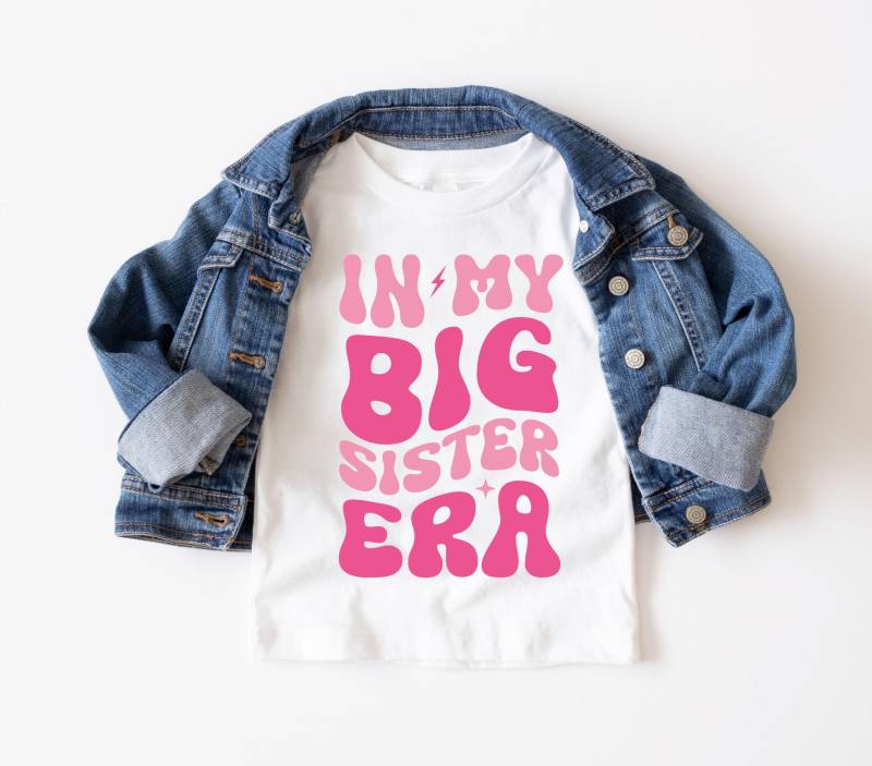 Bis Schwester Era Shirt, Große in Meiner Großen Ära Geschenk, Sis Ära, T-Shirt, Geschwister Shirt von HaileyHeartDesign