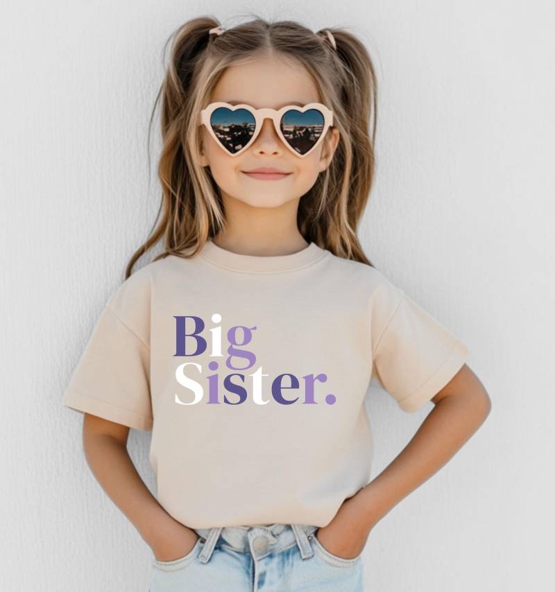 Große Schwester Kleinkind Shirt - Süße Ankündigung Kinder Große Geschenk von HaileyHeartDesign