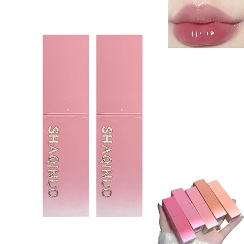 2024 Neue Water Glow Lip Tint, Mini Hydrating Mirror Lip Gloss, Mini Lip Jelly Liquid Lipstick, Long Lasting Moisturizing Lip Oil Gloss Lip, Non-Stick Cup Waterproof Lip Oil, 2.5ml (B) von Hailmkont