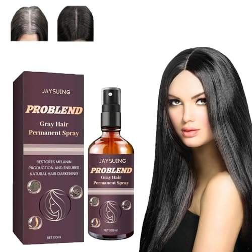 Permanentes Spray für Graues Haar, Spray zur Umwandlung Grauer Haare in Schwarze Haare Fördern das Haarwachstum und die Haarverdunkelung, Mittel für Schwarzes Haar, Nourishes the Scalp (1PC) von Hailmkont