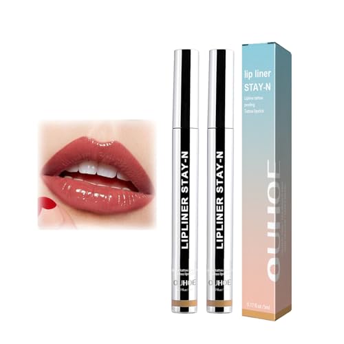 Removable Lip Liner Pencil,2024 Waterproof Removable Lip Liner, Plump Lip Lines Lip Liner,Long-Lasting Peel Off Lip Liner,That Lip Colour Makeup Does Not Lose,Flüssiger Lip LinerZum Abziehen (2PC) von Hailmkont