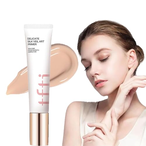 Tftj Delicate Silk Veil Art Primer,Korea Tfti Primer Concealer,Skin Pore Cover Smooth Corrector,Primer for Face Before Makeup,Oil Control Invisible Pore Primer Concealer Lazy Tone up Cream 35ml (1PC) von Hailmkont