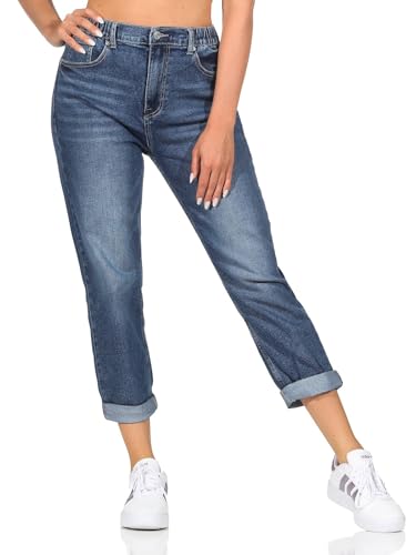 Hailys Damen High Waist Ankle Mom Jeans Mi44rell knöchellange Jeanshose KAX-2102057-1A Dblue M von Hailys