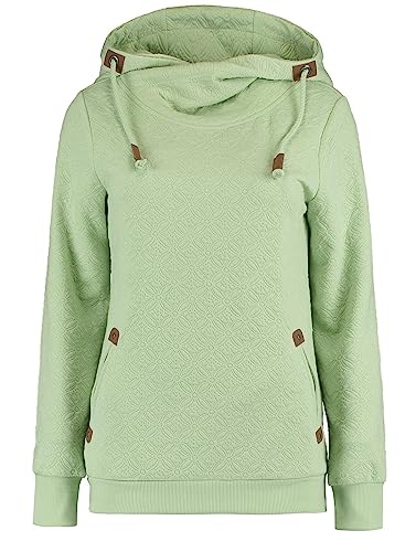 Hailys Damen Hoodie Ja44nette strukturiertes Sweatshirt mit Kapuze NK-1702063-11 Pastel Green L von Hailys