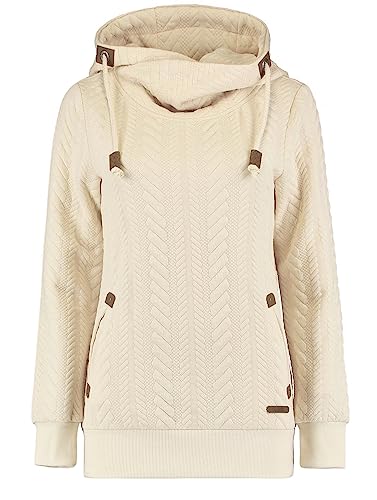 Hailys Damen Hoodie Ja44nette strukturiertes Sweatshirt mit Kapuze NK-1702063-15 Beige L von Hailys