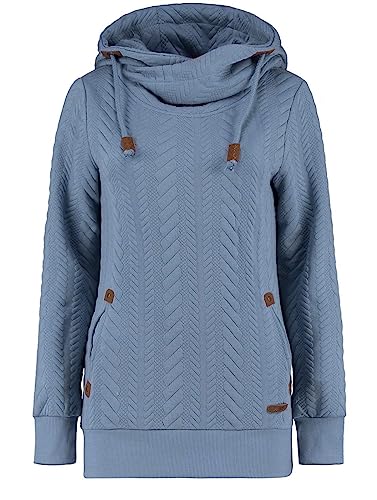 Hailys Damen Hoodie Ja44nette strukturiertes Sweatshirt mit Kapuze NK-1702063-15 Blue Shadow L von Hailys