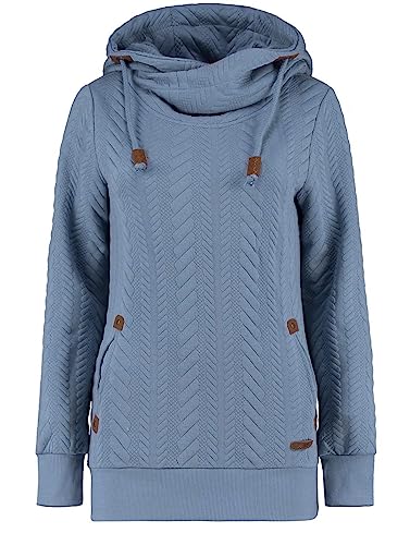 Hailys Damen Hoodie Ja44nette strukturiertes Sweatshirt mit Kapuze NK-1702063-15 Blue Shadow M von Hailys