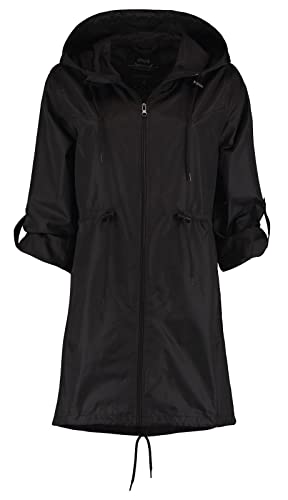 Hailys Damen Jacke Windbreaker Wi44nda Kapuzenjacke mit Turn-up-Ärmeln LA-2206085 Black S von Hailys