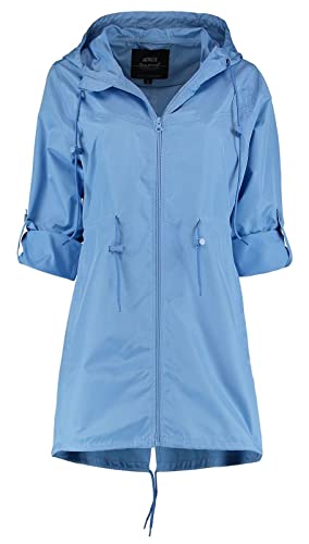 Hailys Damen Jacke Windbreaker Wi44nda Kapuzenjacke mit Turn-up-Ärmeln LA-2206085 Blue L von Hailys