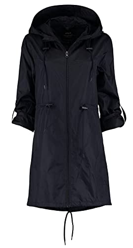 Hailys Damen Jacke Windbreaker Wi44nda Kapuzenjacke mit Turn-up-Ärmeln LA-2206085 Navy S von Hailys