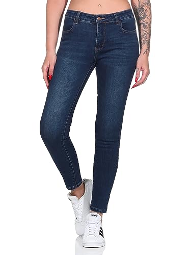 Hailys Damen Jeans El44sa Skinny Stretchhose mit schmalem Bein VF-PO2209036 Dblue Washed L von Hailys