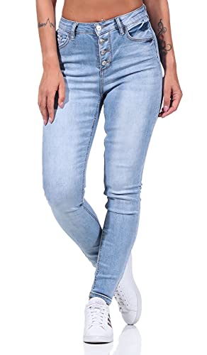 Hailys Damen Jeans Hose Romina High-Waist VF-1902062-1 Light Blue XS von Hailys