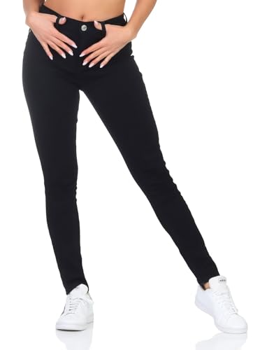 Hailys Damen Jeans Pa44lina Skinny Stretchhose mit schmalem Bein QI-PO2301019 Black XL von Hailys