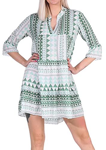 Hailys Damen Kleid Lola Tunika mit Allover-Print LC-01156Nr.82 Soft Green L von Hailys