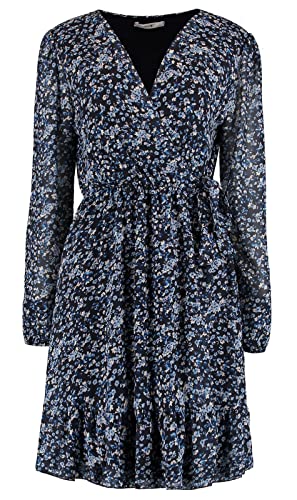 Hailys Damen Kleid Romina geblümtes Minikleid in Wickeloptik LC-20389A Navy Flower M von Hailys