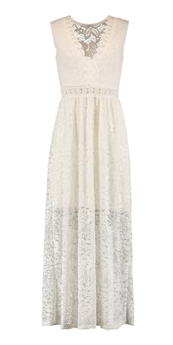 Hailys Damen Maxi Spitzenkleid Ca44ssia Trägerkleid aus Häkelspitze JUS-01656-2 Offwhite S von Hailys