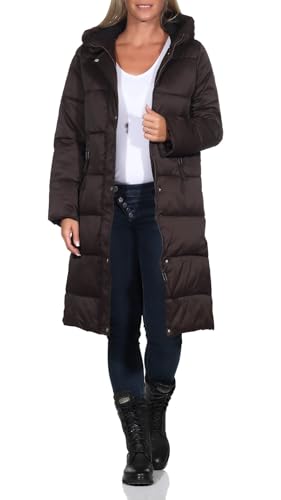 Hailys Damen Steppmantel Al44ice Winterparka mit Kapuze WIL-PO2103003-1 Coffee Bean L von Hailys